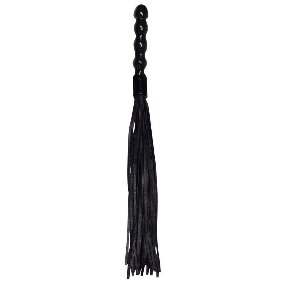 LEATHER FLOGGER WITH WOODEN HANDLE