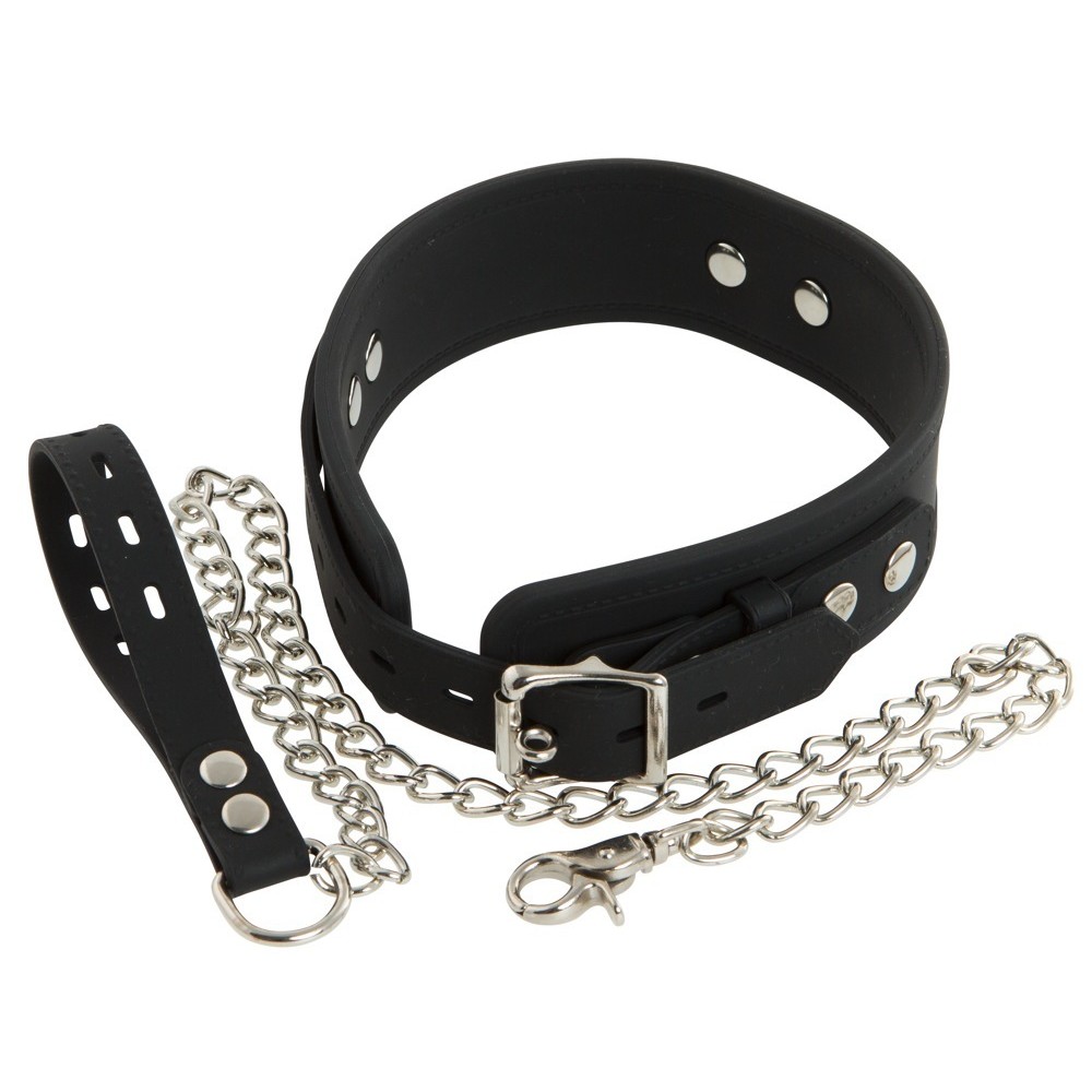 SILICONE COLLAR WITH LEASH