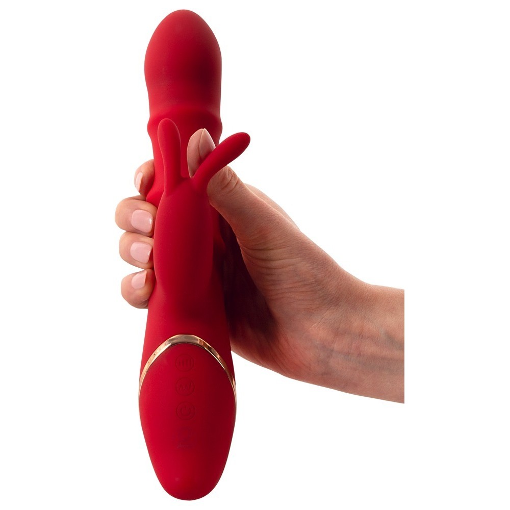 RABBIT VIBRATOR WITH 3 MOVING RINGS