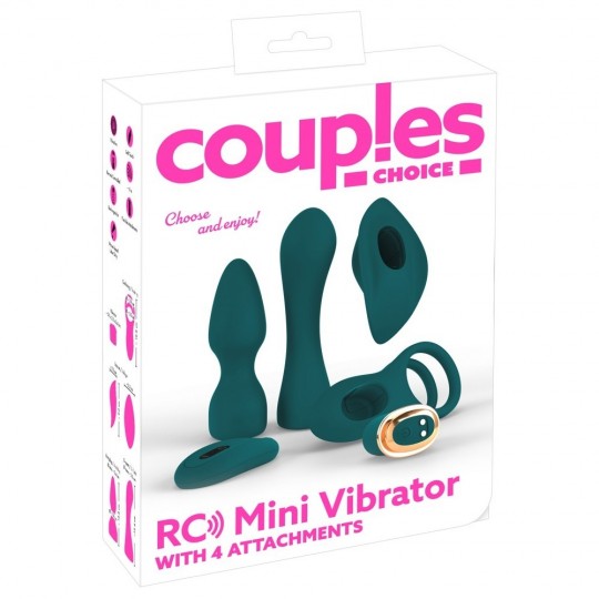 RC MINI VIBRATOR WITH 4 ATTACHMENTS