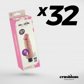 CONFEZIONE DA 32 VIBRATORE REALISTICO MR. SKIN CRUSHIOUS