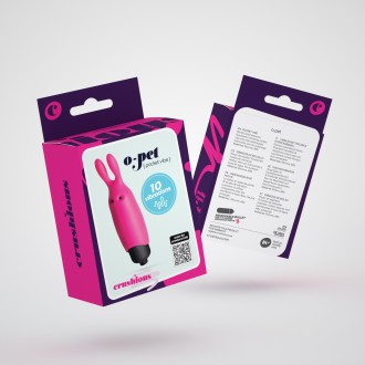 PACK DE 24 O-PET LAPIN AVEC BALLE À 10 VIBRATIONS ROSE CRUSHIOUS