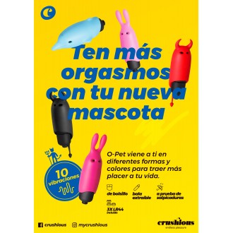 O-PET CONEJO CON BALA DE 10 VIBRACIONES ROSA CRUSHIOUS