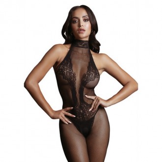 FISHNET AND LACE BODYSTOCKING