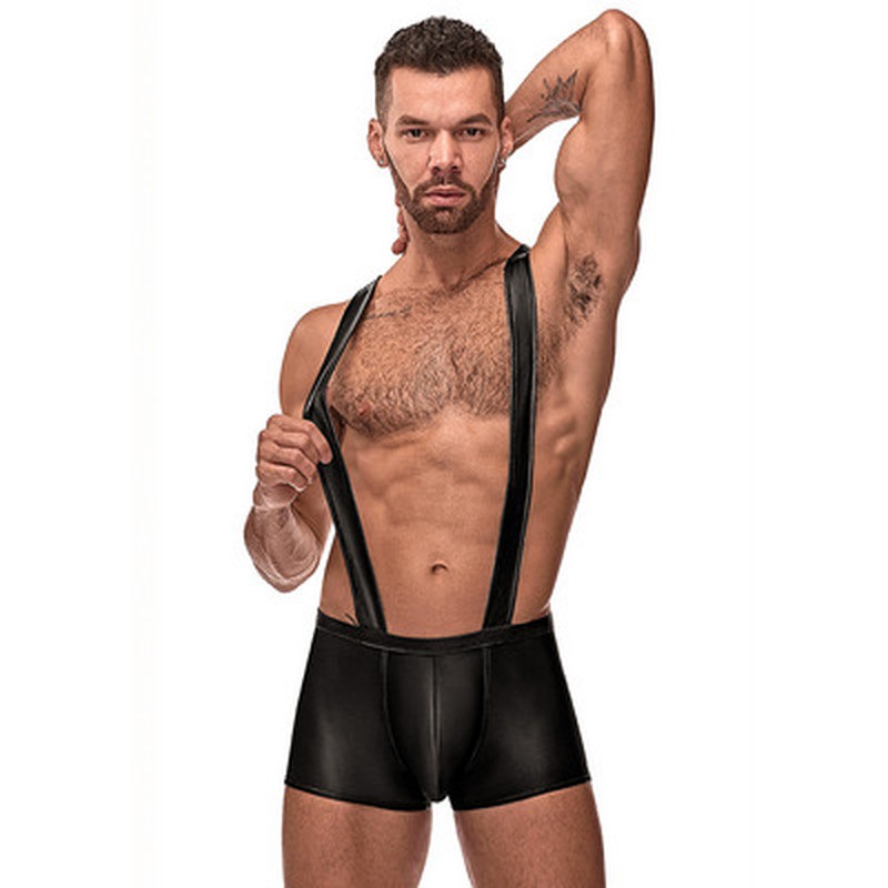 MALE POWER BACK SINGLET BLACK