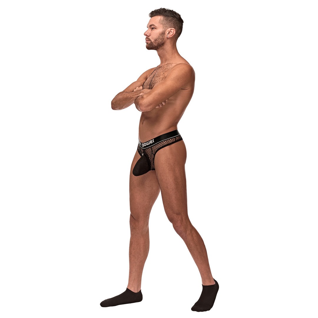 MALE POWER COCK RING THONG BLACK