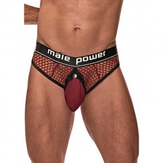 MALE POWER COCK RING THONG BURGUNDY