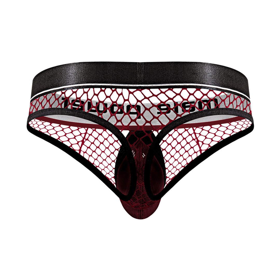 COCK RING THONG - L/XL - BURGUNDY