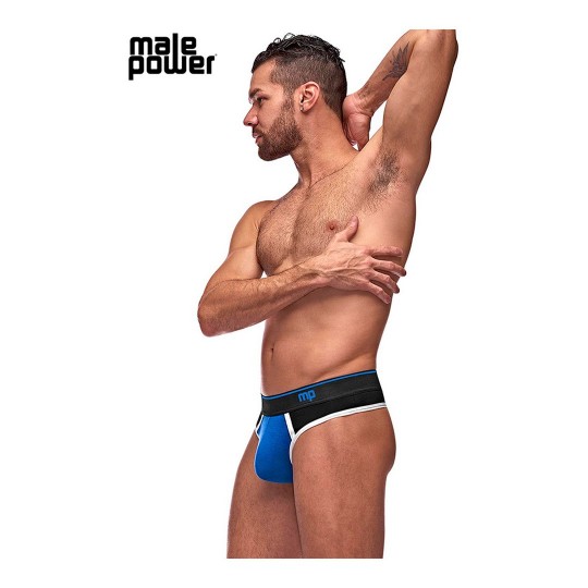 PANEL THONG - L/XL - BLACK/BLUE