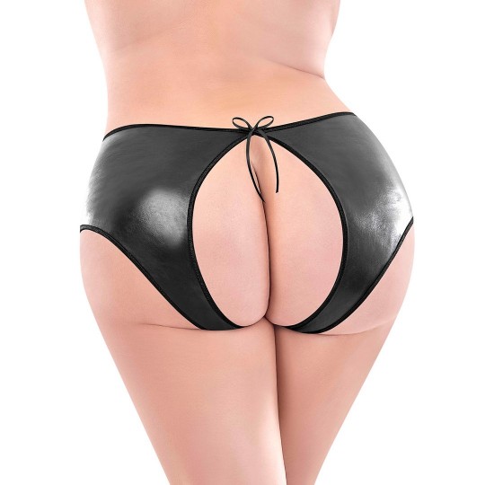 LIQUID ONYX SPLIT BACK BOY SHORT BLACK