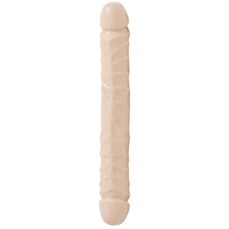 JR. VEINED DOUBLE HEADER - DILDO WITH DOUBLE ENDS - 12 / 30 CM