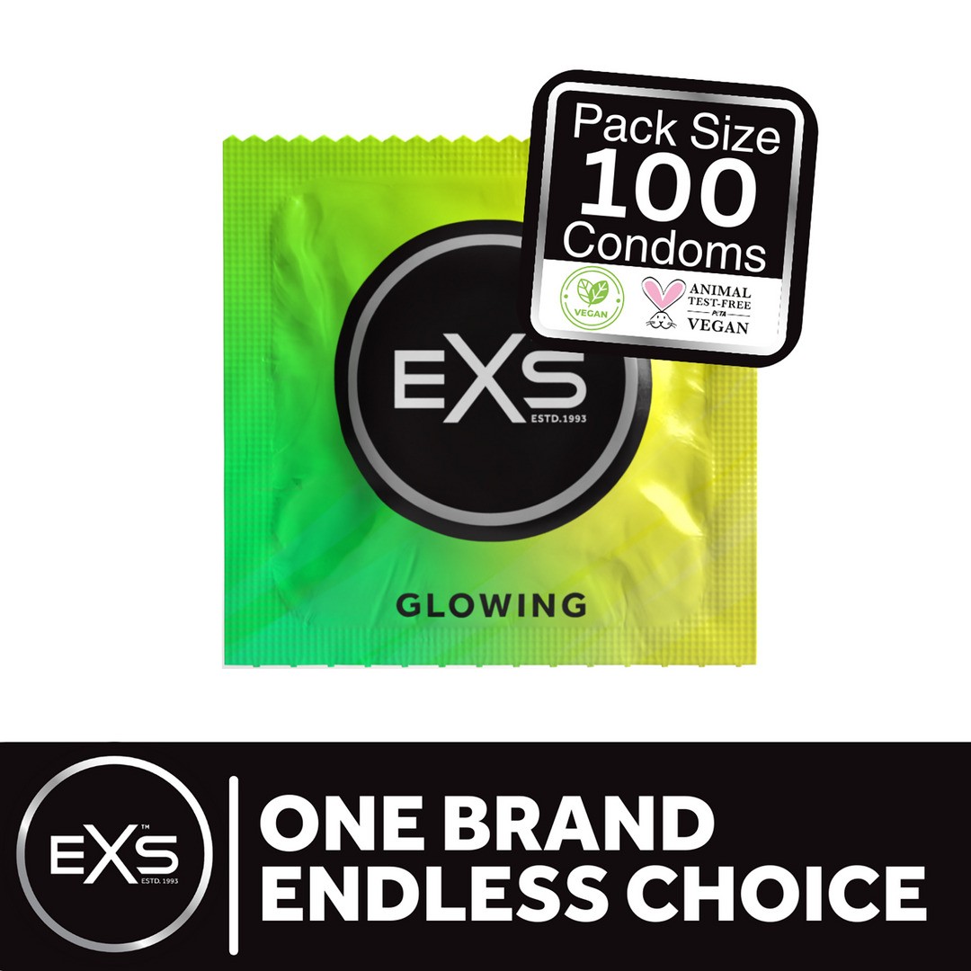 EXS GLOWING - CONDOMS - 100 PIECES