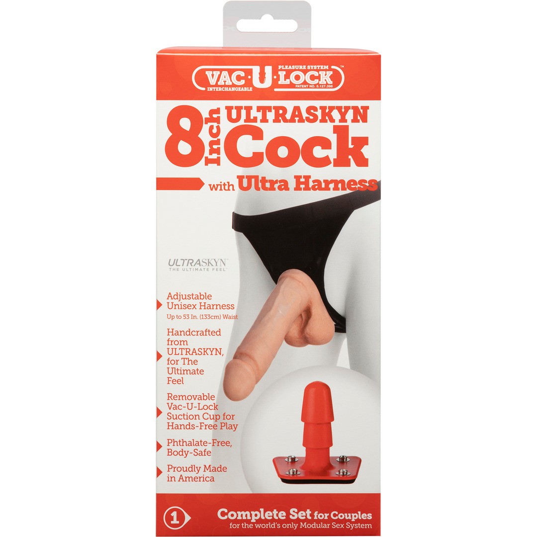 ULTRASKYN HARNESS AND DILDO - 8 / 20 CM