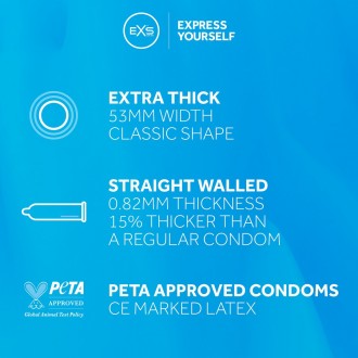 EXS EXTRA THICK - CONDOMS - 12 PIECES