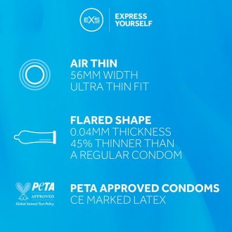 EXS AIR THIN - CONDOMS - 144 PIECES