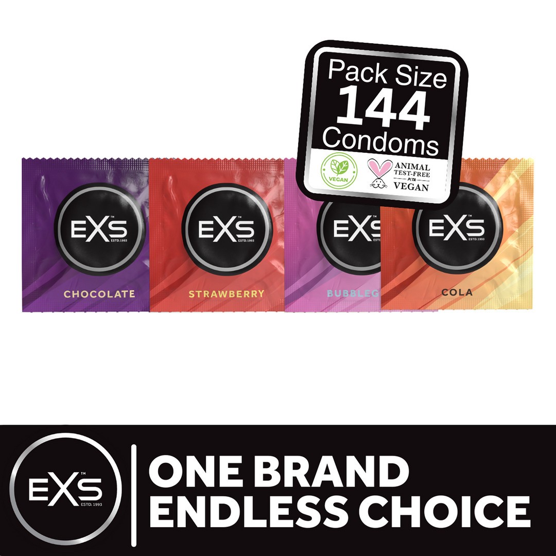 EXS MIXED FLAVORS - CONDOMS - 144 PIECES