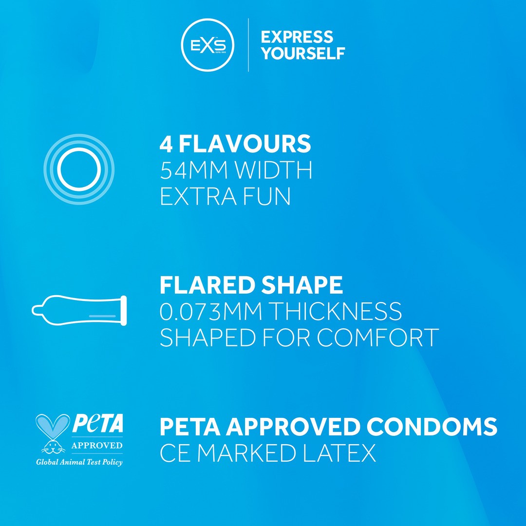 EXS MIXED FLAVORS - CONDOMS - 144 PIECES