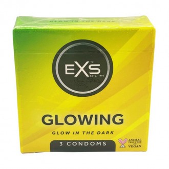 CAIXA COM 3 PRESERVATIVOS EXS GLOW