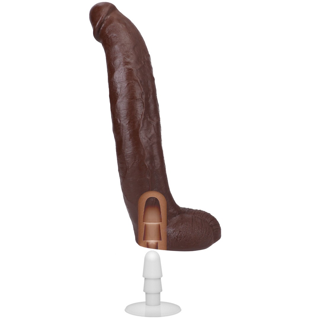 BRICKZILLA - REALISTIC ULTRASKYN DILDO - 13 / 33 CM - CHOCOLATE