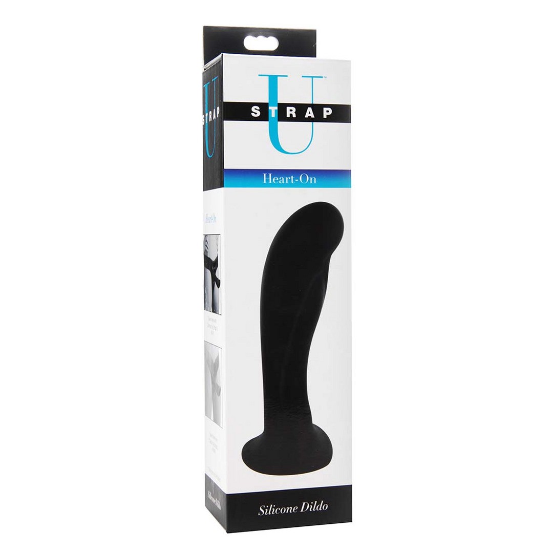 STRAP U HEART ON - SILICONE DILDO