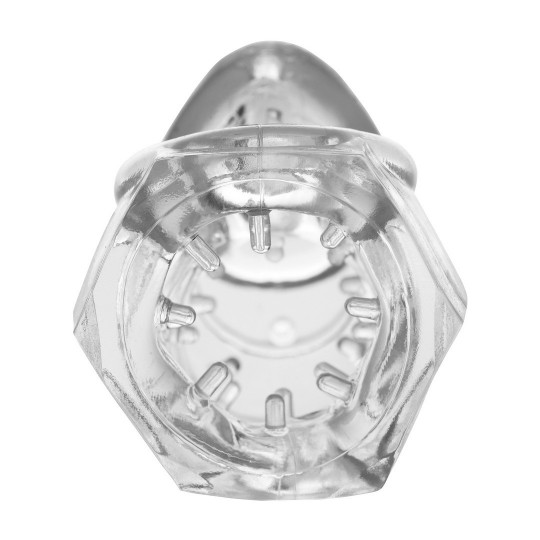 DETAINED 2.0 - RESTRICTIVE STUDDED CHASTITY CAGE