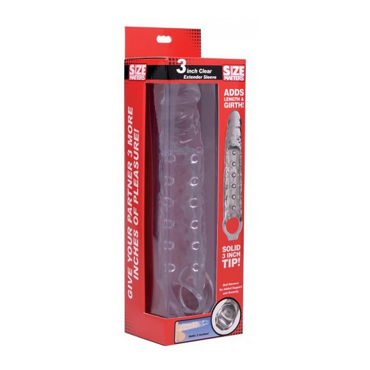 TRANSPARENT PENIS SLEEVE - 3 / 7,5 CM