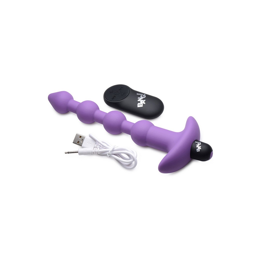 VIBRATING SILICONE ANAL BEADS AND REMOTE CONTROL