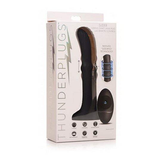 SLIDING SHAFT - SILICONE VIBRATOR WITH REMOTE CONTROL