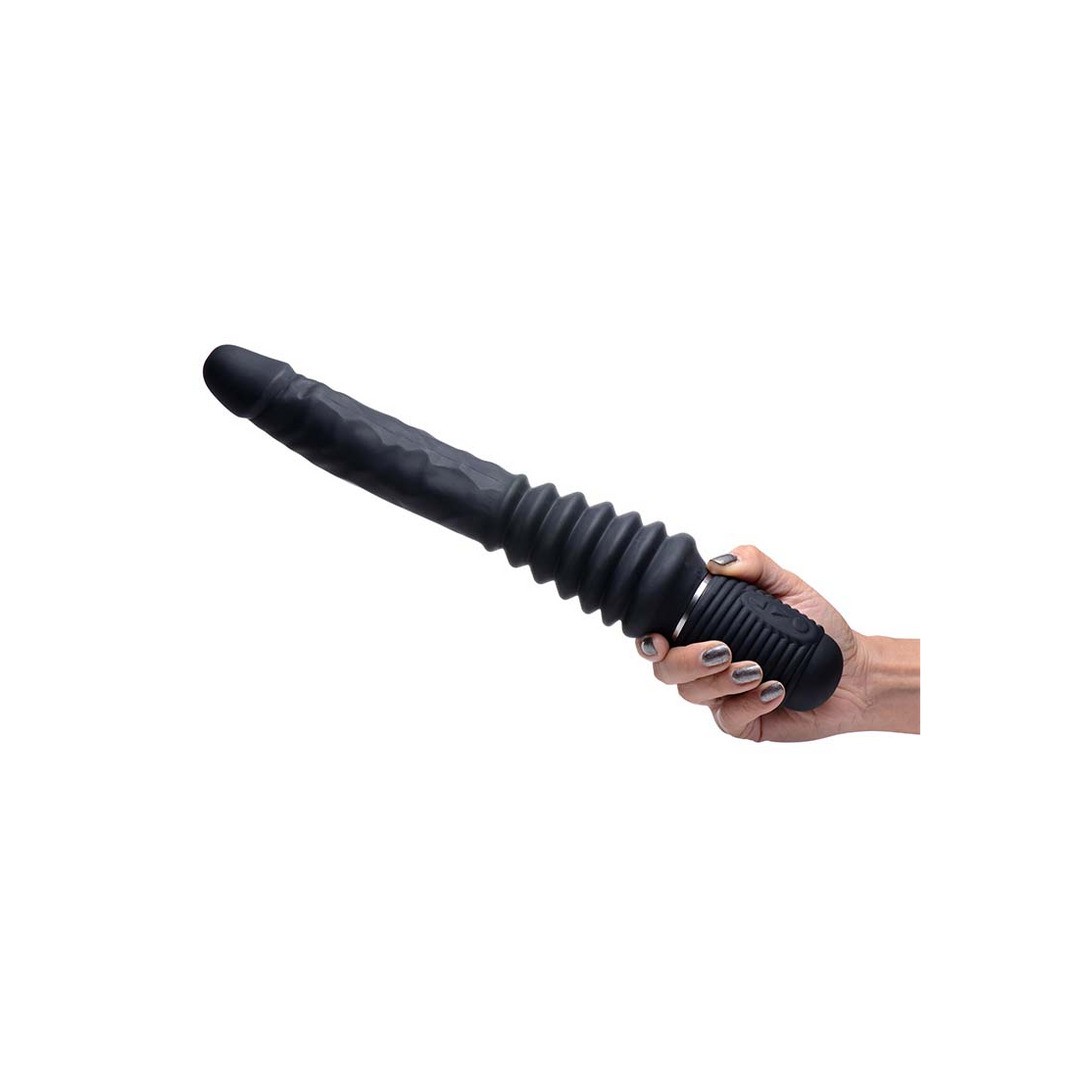 THRUST MASTER - VIBRATING AND THRUSTING DILDO WITH HANDLE