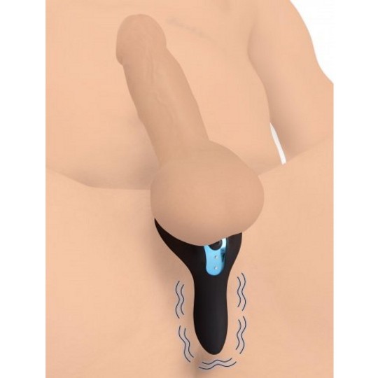 POWER TAINT - SILICONE COCK AND BALL RING WITH REMOTE CONTROL