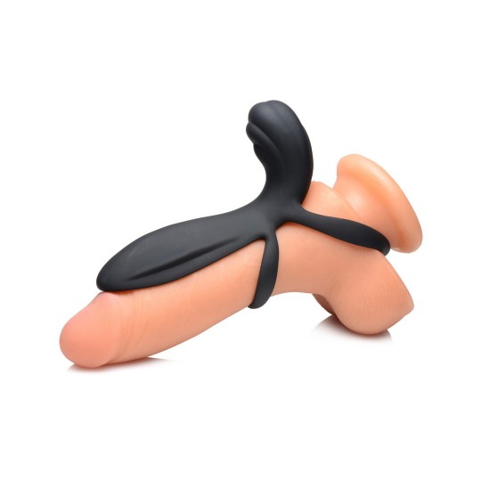 SILICONE VIBRATING PENIS SLEEVE WITH REMOTE CONTROL