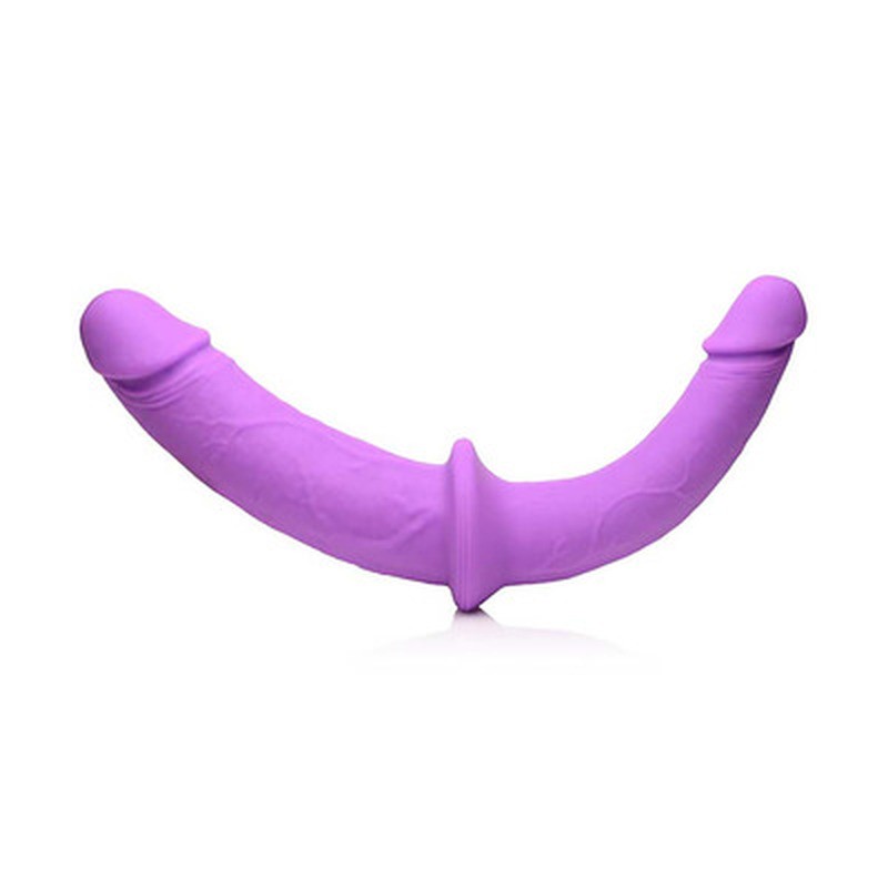 DOUBLE CHARMER - SILICONE DOUBLE DILDO WITH HARNESS