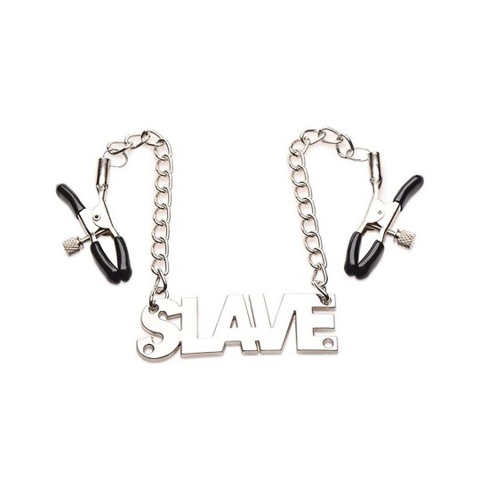 ENSLAVED - SLAVE CHAIN WITH NIPPLE CLAMPS