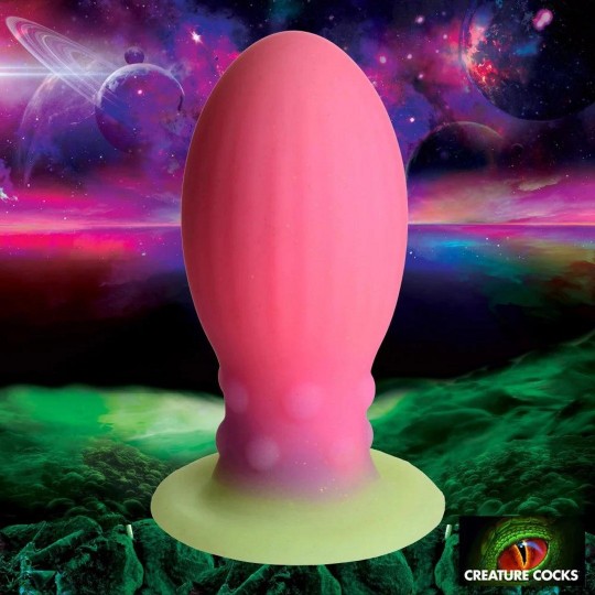 XENO EGG - GLOW IN THE DARK - SILICONE EGG - XL - PINK