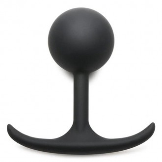 COMFORT PLUGS SILICONE WEIGHTED ROUND PLUG 4.4 - BLACK