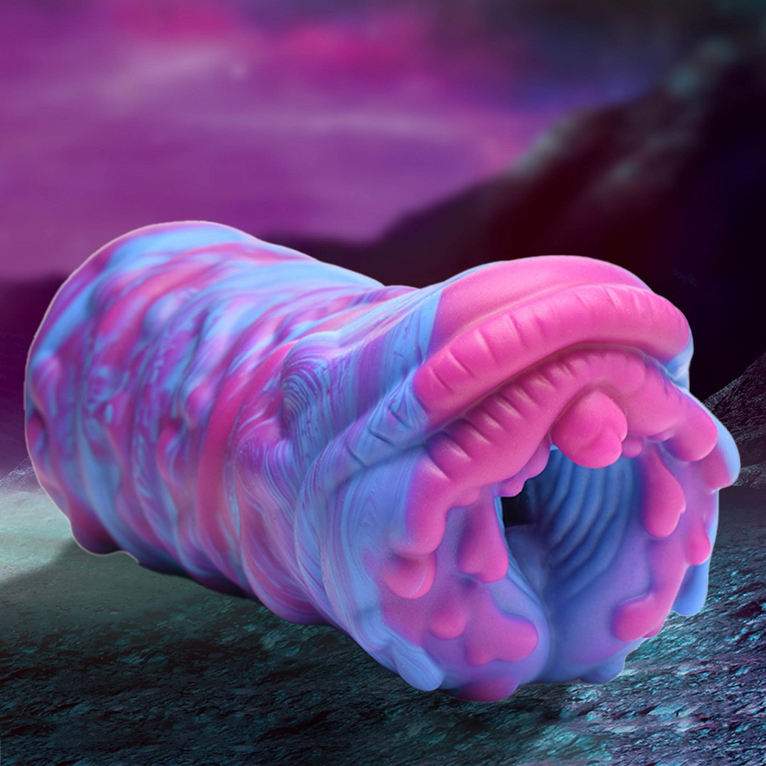 CYCLONE - SILICONE ALIEN VAGINA STROKER - PURPLE