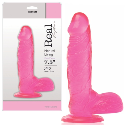 REAL RAPTURE EARTH FLAVOUR DILDO 7.5&#039;&#039; PINK