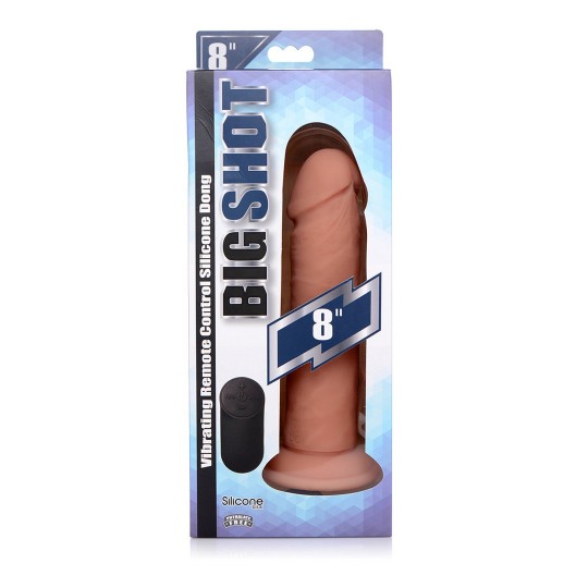 VIBRATING SILICONE DILDO WITH REMOTE CONTROL - 8 / 20,5 CM