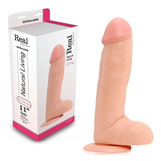 PENE REALÍSTICO REAL RAPTURE SKY EMOTION 11&#039;&#039; BLANCO