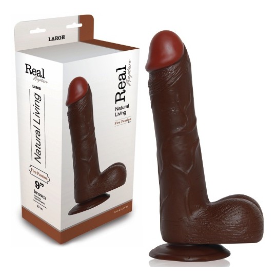 DILDO REALISTICO VERO RAPIMENTO FUOCO PASSIONE 9 &quot; NERO