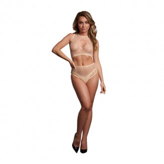 DUO NET KEY-HOLE BRA SET - ONE SIZE