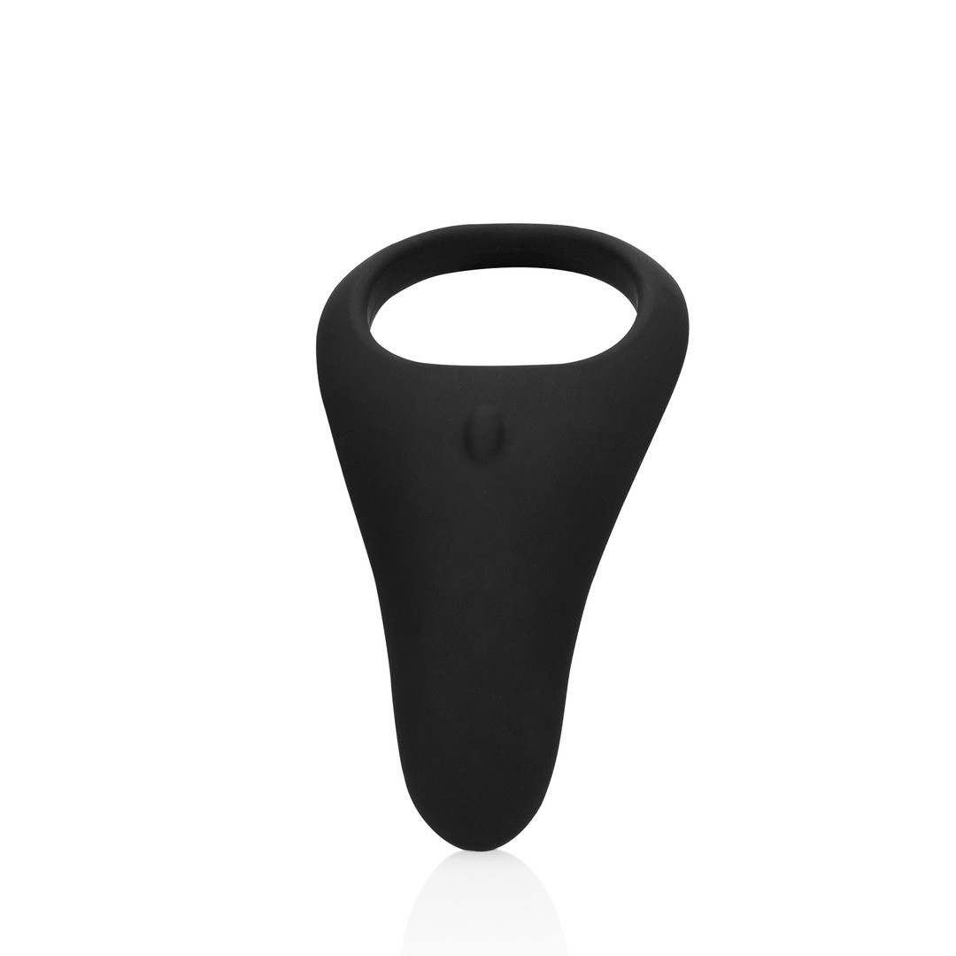 POINTED VIBRATING COCK RING - LICORICE BLACK