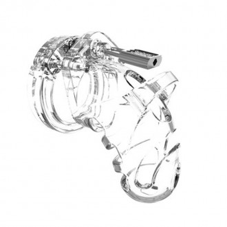 MODEL 25 - CHASTITY CAGE - 3.5' / 9 CM - TRANSPARENT