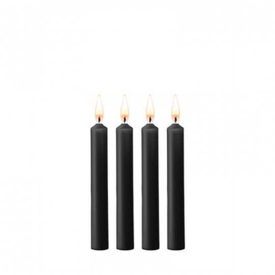 TEASING WAX CANDLES - 4 PIECES - BLACK