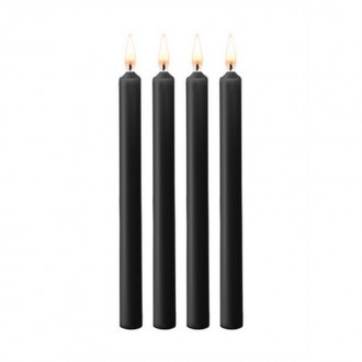 TEASING WAX CANDLES - 4 PIECES - LARGE - BLACK