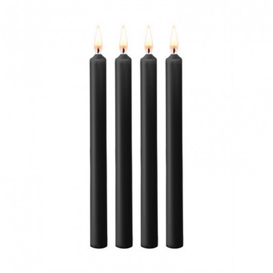 TEASING WAX CANDLES - 4 PIECES - LARGE - BLACK