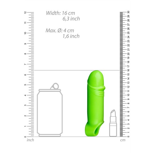 SMOOTH THICK STRETCHY PENIS SHEATH - GLOW IN THE DARK