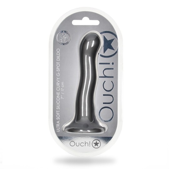 ULTRA SOFT SILICONE CURVY G-SPOT DILDO - 7\&#039;\&#039; / 17 CM