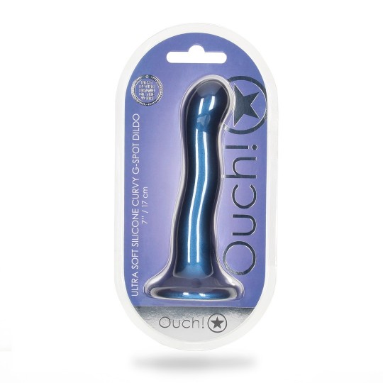 ULTRA SOFT SILICONE CURVY G-SPOT DILDO - 7&#039;&#039; / 17 CM