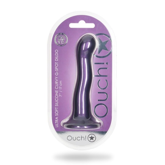 ULTRA SOFT SILICONE CURVY G-SPOT DILDO - 7\&#039;\&#039; / 17 CM